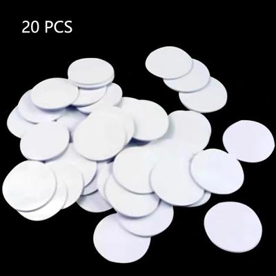 20 ks Kulaté Ntag215 NFC Tagy Prázdné Karty Vodotěsný Čip 25 mm
