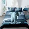 Elephant Duvet Cover King Queen Size Creative Animal Pattern Bedding Set For Kids Teens Adult Lovely Wildlife 2/3pcs Quilt Cover