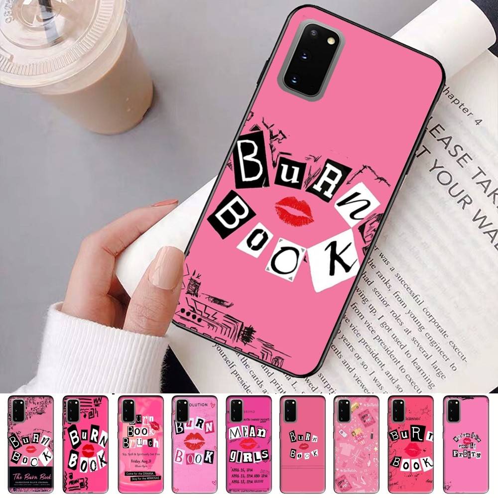 M-Mean Girls B-Burn Book Phone Case For Samsung S 24 Fe 25 Ultra Plus 20 Lite 21 30 22 23 24 22 Ultra 5G Fundas