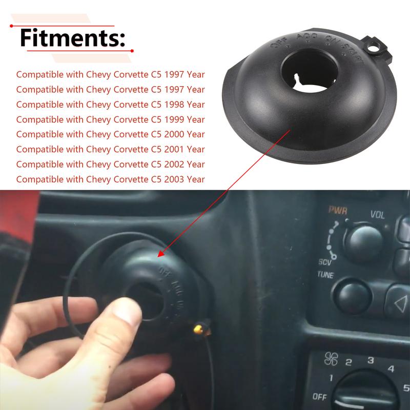 

Car Ignition Lock Cylinder Switch Bezel For C5 Corvette GM 1997 1998 1999 2000 2001 2002 2003 2004 2852046