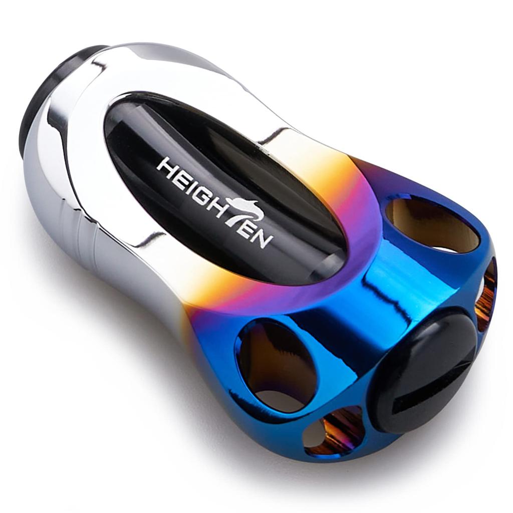 HEIGHTEN 22mm Reel Handle Knob, 8.8g, for Shimano and Daiwa Aurora Series (Type A and Type S), Black (562)