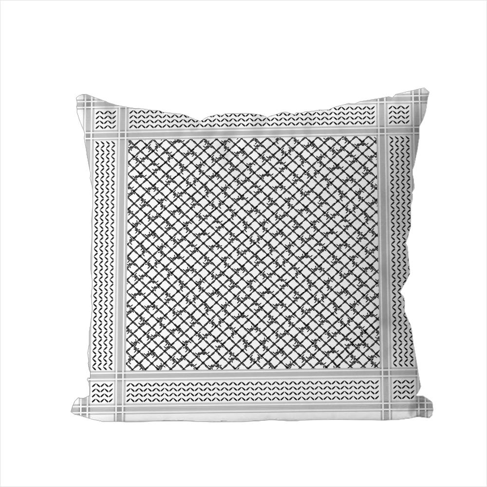 Arabic Keffiyeh Pillow Case For Car Sofa Decorative Home Doublesided Print Plush Square Throw Pillow Cushion Cover