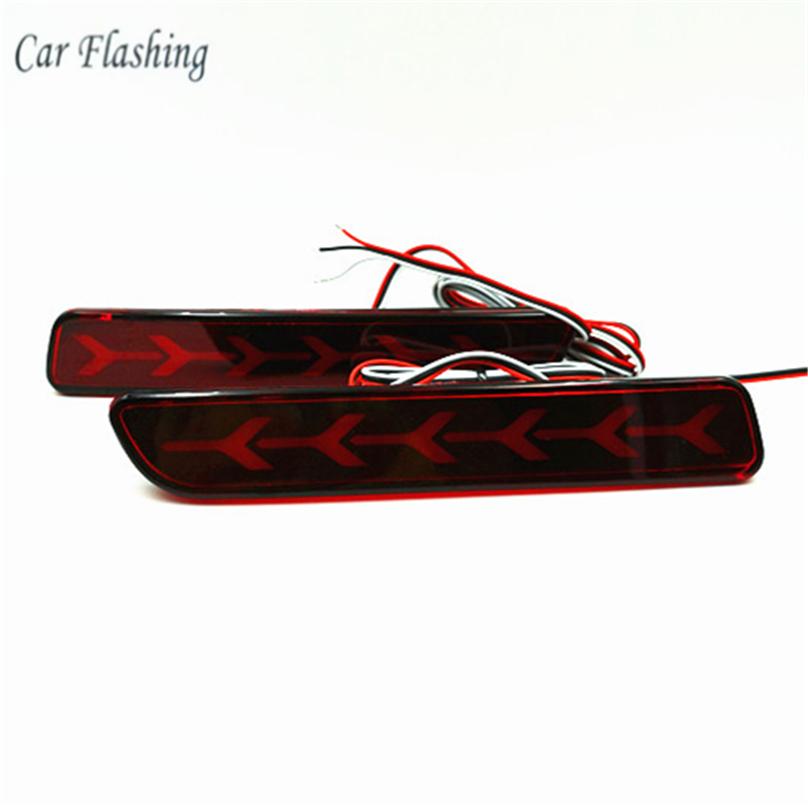 Car Flashing 2 Pcs For Suzuki Ertiga Alivio Ciaz Vitara S-Cross SX4 Splash LED DRL Rear Bumper Light Brake Tail Lamp Drl Driving