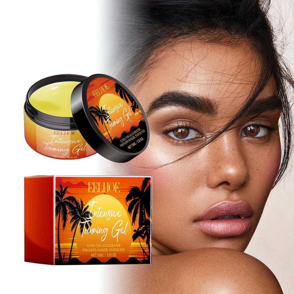 100g Tanning Treatment Gel Summer Beach Beach Quick Tanning Bronzer Naturlig forfriskende og fuktighetsgivende