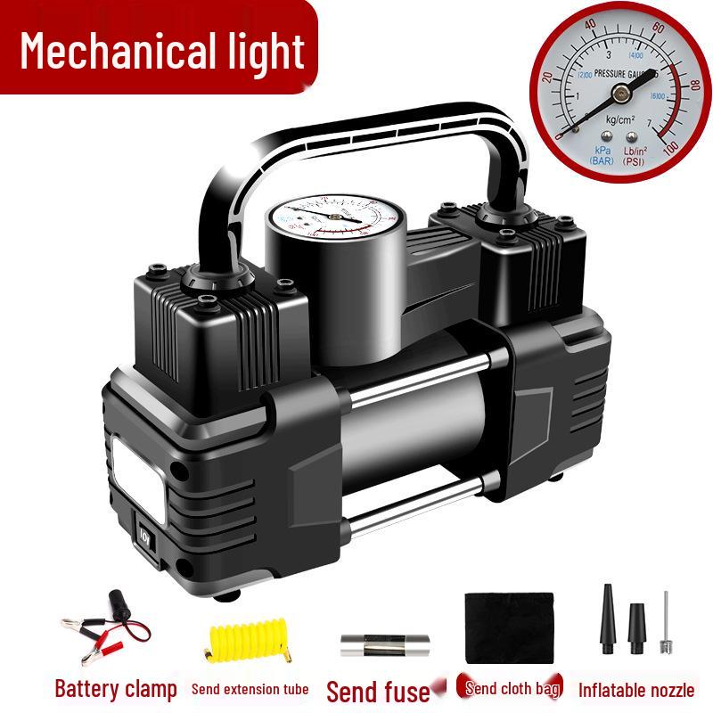Portable 12V Electric Dual Cylinder Car Tire Inflator Pump
