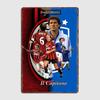 Franco Baresi Football Player Retro Metal Poster Sign Garage Club Custom Wall Decor Tin Room Decor Home Decor