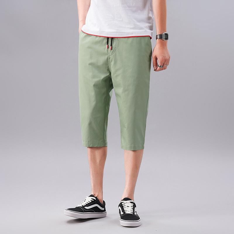 

Мужская мода, классическая брендовая удобная одежда, пляжные шорты, мужские короткие седьмые укороченные брюки 5XL зелёный