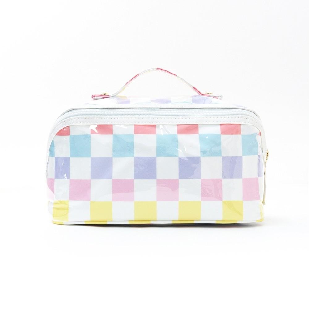 Lightweight and Portable PVC Makeup Organizer Durable Toiletries Handbag Frequent Flyer