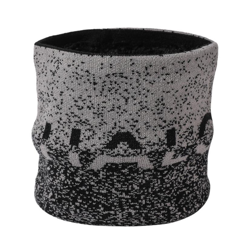 Warm scarf men's winter wool knitted neck protector neck cover piled and thickened gradual change letter scarf