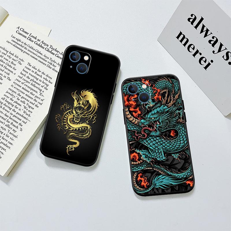 QE7 Chinese Dragon New High-End Shell Phone Case for iPhone SE X XS XR 16E 17 11 Pro Max 8 7 6 6s Plus Air