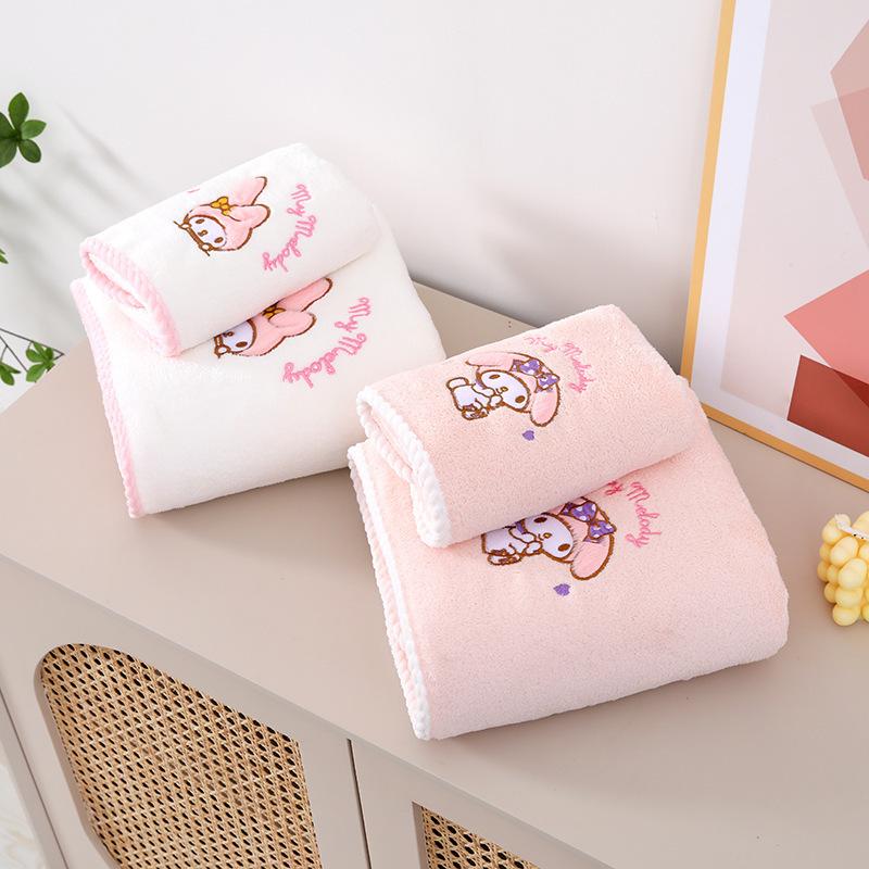 New Melody coral fleece towel shower cap cover towel children adult bath towel quick-drying water absorption without hair loss