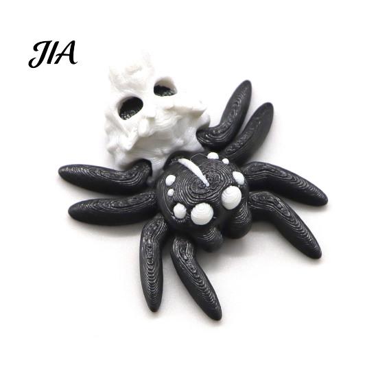 Modern Interior Sculptures 3D Printed Spider Figurine, Articulated Fidget Toy, Movable Joints Small Figurine for Balcony Animal Creative Desktop