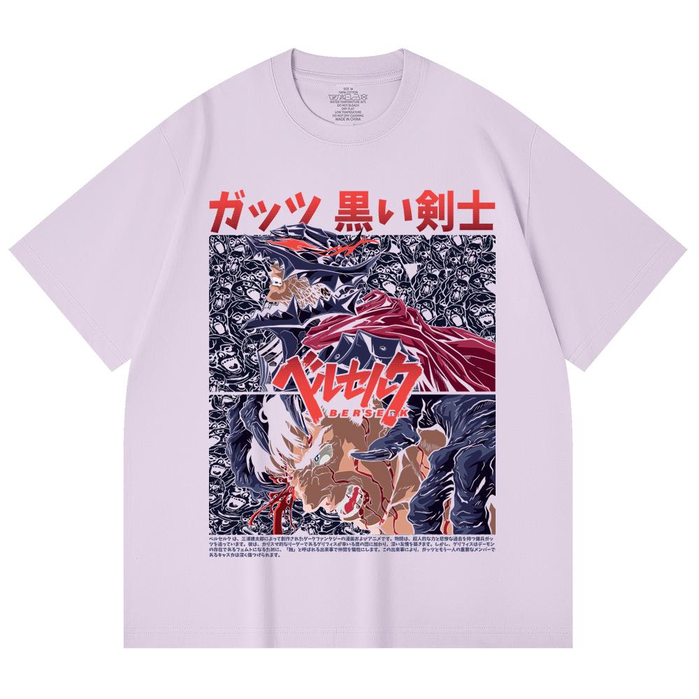 230 Gsm 100% Cotton Berserk V5 Print Unisex Heavy Cotton T Shirt