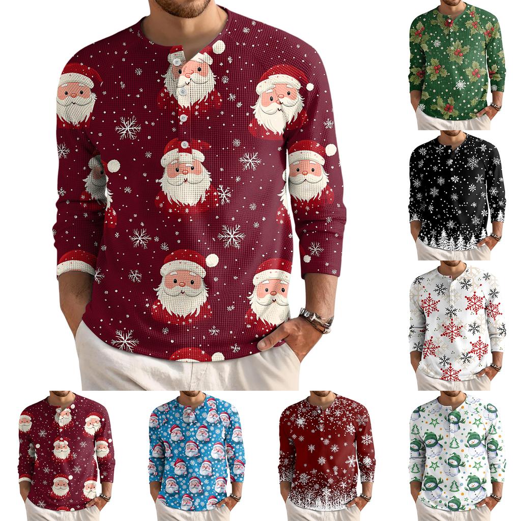 Men's Loose Casual Button Down Collar Long Sleeve Top