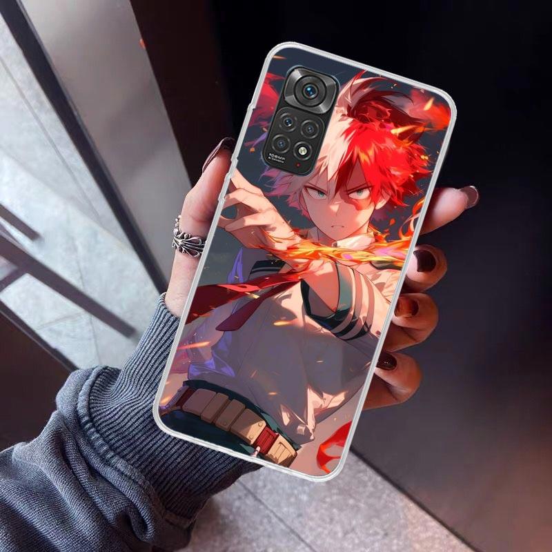 Todoroki Shoto MHA My Hero Phone Case For Xiaomi Redmi Note 10 11 12 13 14 15 Pro Plus 11S 12S 14S 11T 11E 10S Soft TPU Back Cov