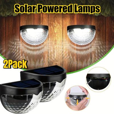Waterproof Solar Light Semicircle Fence Wall LED Lamp Garden Stairs Balcony Solar Powered Lamps Outdoor Luminous Lights