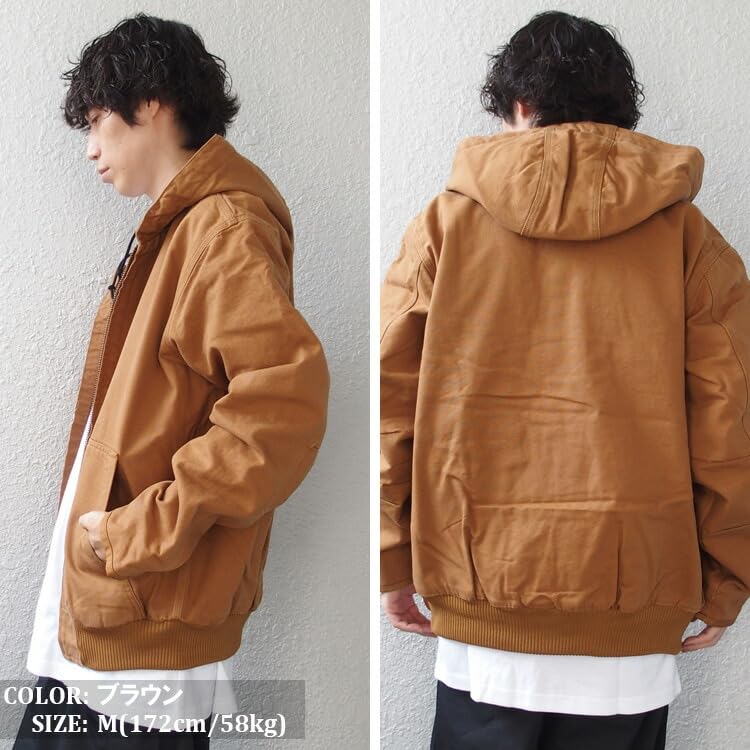 Carhartt Active Loose Duck J130 Brown Men's Jacket, Classic, Popular, Fit, Wash, Outerwear, [104050], XL, [Used]