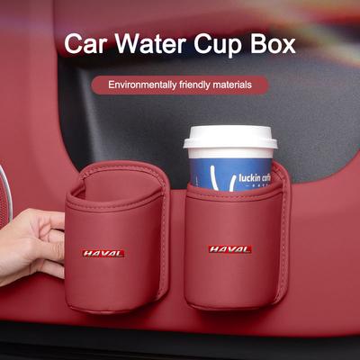 Support de gobelet d'eau pour voiture Porte-boissons pour siège arrière Gobelet en cuir Pour Haval Great Wall Jolion H1 H2 H3 H4 H5 H6 H7 H9 F5 F7 Accessoires
