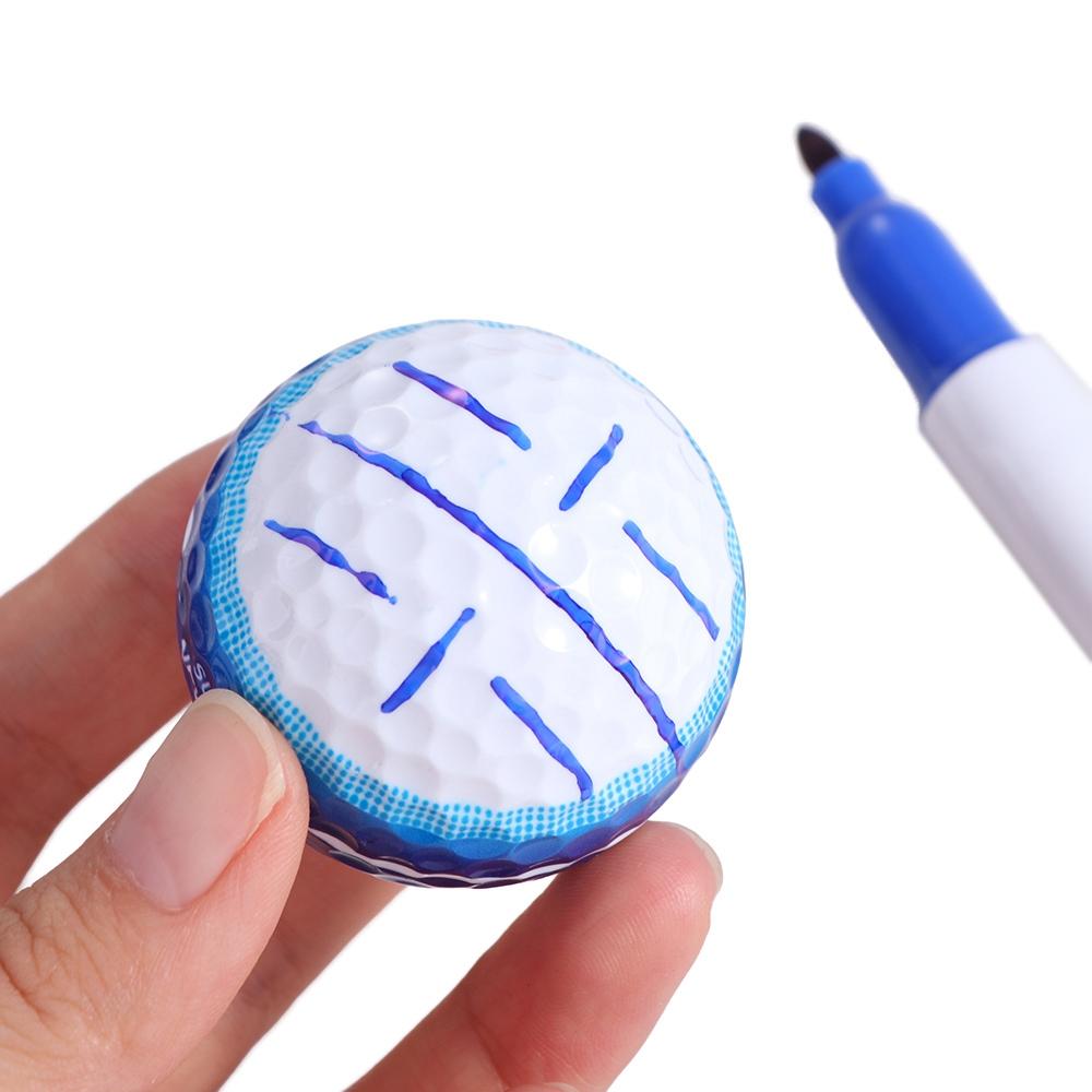 8Pcs/Set Vibrant Colors Golf Ball Line Marker Set 4 Marking Stencils Golf Ball Marker Pen Gymnasium
