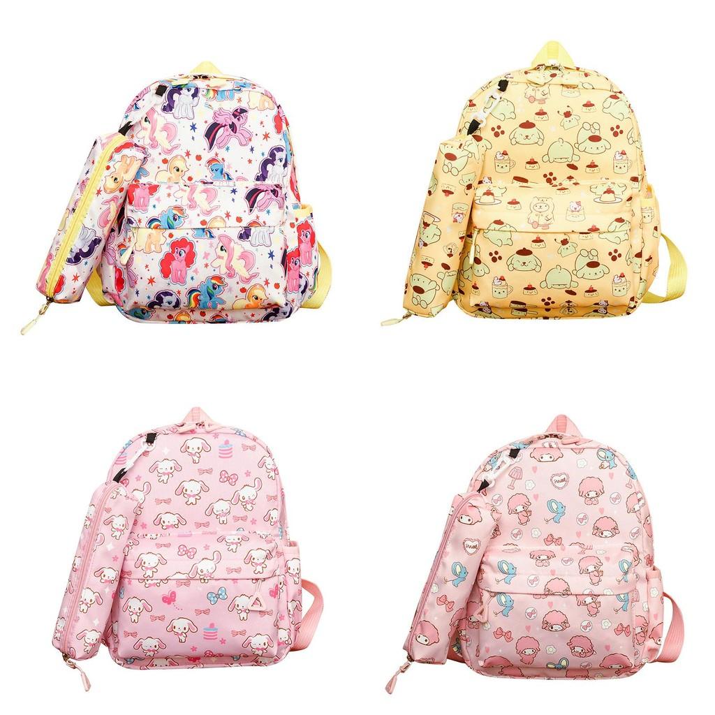 Children Backpack With Pony My Melody Pompompurin Rabbit Sheep Horse Pattern For School Use