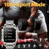 New Multifunctional Big screen Square Outdoor Smart Watch Flashlight Health Monitoring Men's Sports Bracele