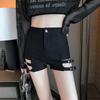 Pantaloncini da Ballo Punk Neri a Vita Alta da Donna