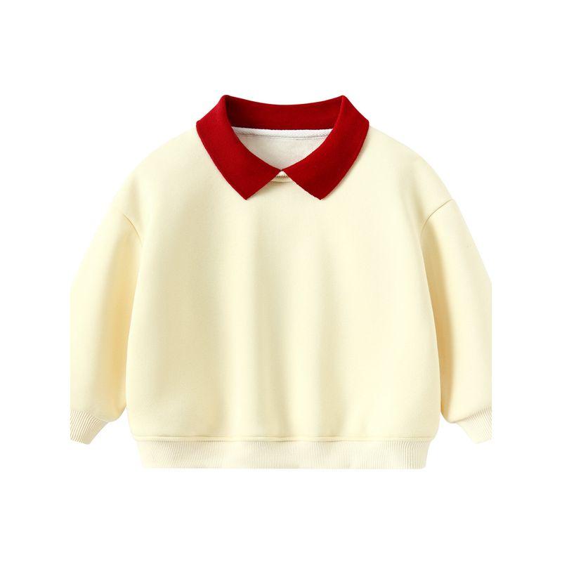 T-Shirt Kidsren's Autumn and Winter Clothing Tops Winter Fleece-Lined Thickeneded Warm Sweatshirts for Small and Medium-Sized Kidsren and Girls