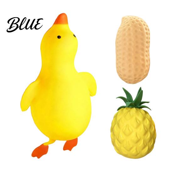Hand Therapy Squeeze Toys Anti-stress Duck Fidget Toys Cute Pineapple Peanut Decompression for Kids Adults Sensory Adults Soft Slow Rebound
