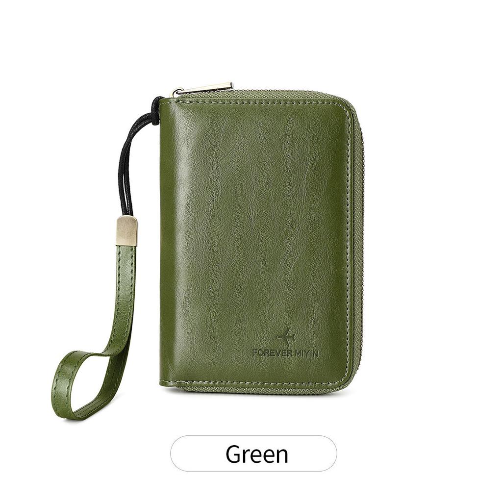 New Anti-theft Brush Passport Bag, Large Capacity Zipper Wallet, Travel Portable Ticket Storage, ID Bag