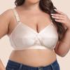 European and American Satin Ultra-thin Large Size Bra Full Cup French Style Without Steel Ring Underwear