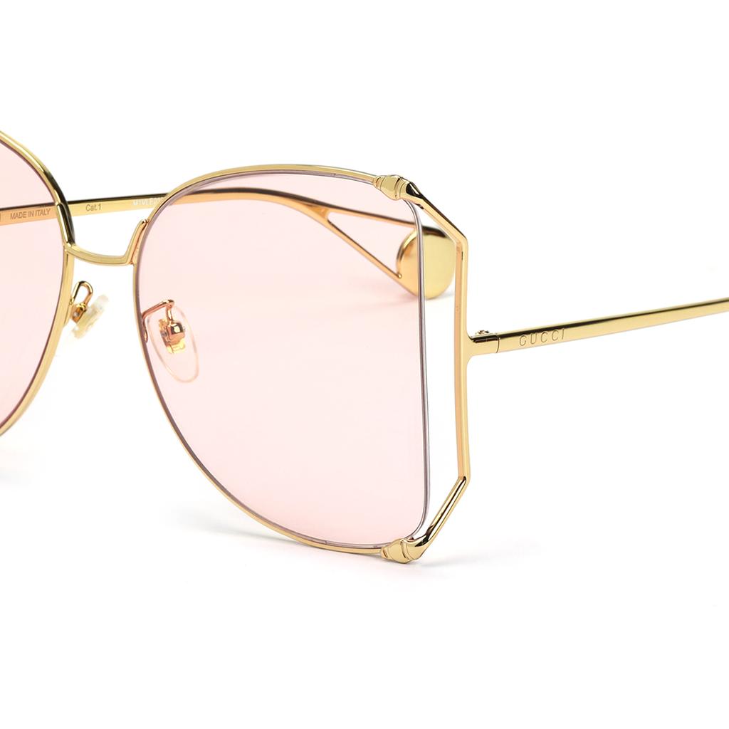 Gucci Icon Brand Design Round Sunglasses Women Sunglasses GG0252S-014