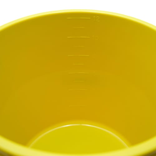 Entec PO-13A Yellow PP Bucket, 13L, No Lid, PO13AY