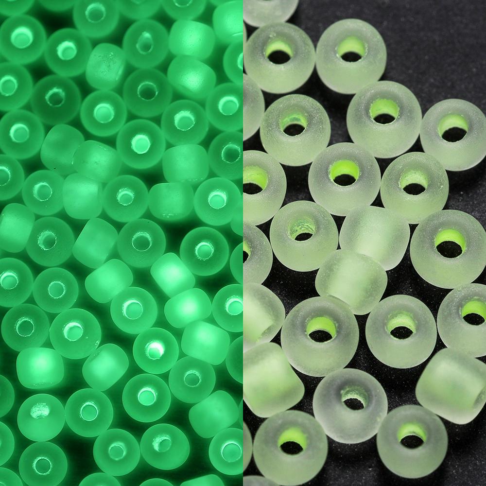 600pcs 3mm Luminous Glass Seed Beads Glow In The Dark Loose Spacer Beads for DIY Jewellery Marking Necklace Bracelet Accessories