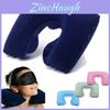 U Pillow Inflatable Comfortable Outdoor Portable Travel Neck Guard Flocking