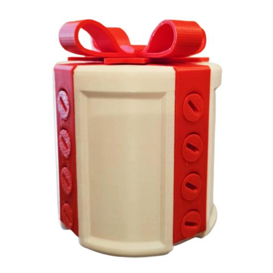 3D Tréfa Csavaros Doboz Bosszantó Ajándékdoboz Csavarokkal Újrafelhasználható Puzzle Doboz Masnival Gag Ajándék Szeretteinek Valentin-napi Tréfák