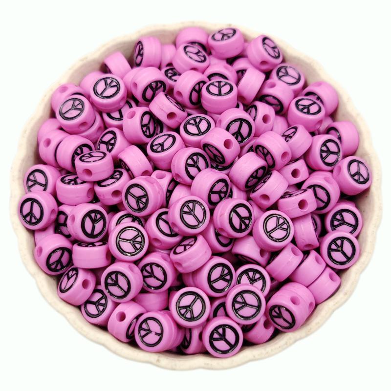 60Pcs 4*7mm Peace Shape Loose Beads DIY For Jewelry Making Necklace Bracelet Wholesale Pendant