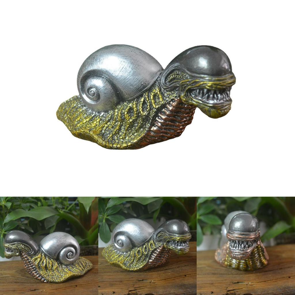 Hand-painted Decorative Snail Sculpture Colorful Resin Art For Rustic Farmhouse Style