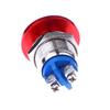 1Pc Waterproof Ip65 Spst (On)-Off 1No 3A 250V With Screw Terminal 16/19/22Mm Momentary Metal Mushroom Head Push Button Switch
