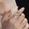 Forest Style Flower Opening Rings Delicate Design Women Jewelry Ins Minimalist Rings  Engagement