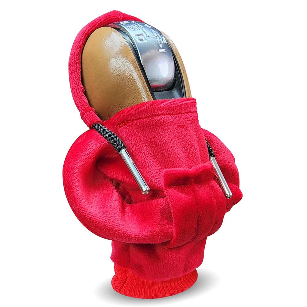 

JUSTINLAU Gear Shift Mini Hoodie Covers Shift Cover Gear Handle Decoration Fits Manual Automatic Universal Car Shift Lever Decor красный