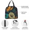 Purple Flower Vintage Pattern Insulated Lunch Bag for Women Kids Portable Food Boxes Thermal Lunch Box Tote