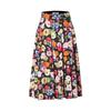 JUZUI Women's Floral Print Lyocell Blend A-Line Skirt