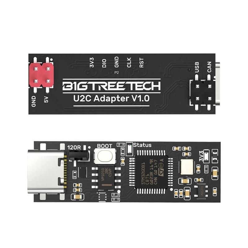 U2C-Modul V1.0 – übernimmt die 32-Bit-ARM-Cortex-M0+-Serie STM32G0B1CBT6 Hauptsteuerung für BIGTREETECH-Pi V1.2, unterstützt CAN-Bus