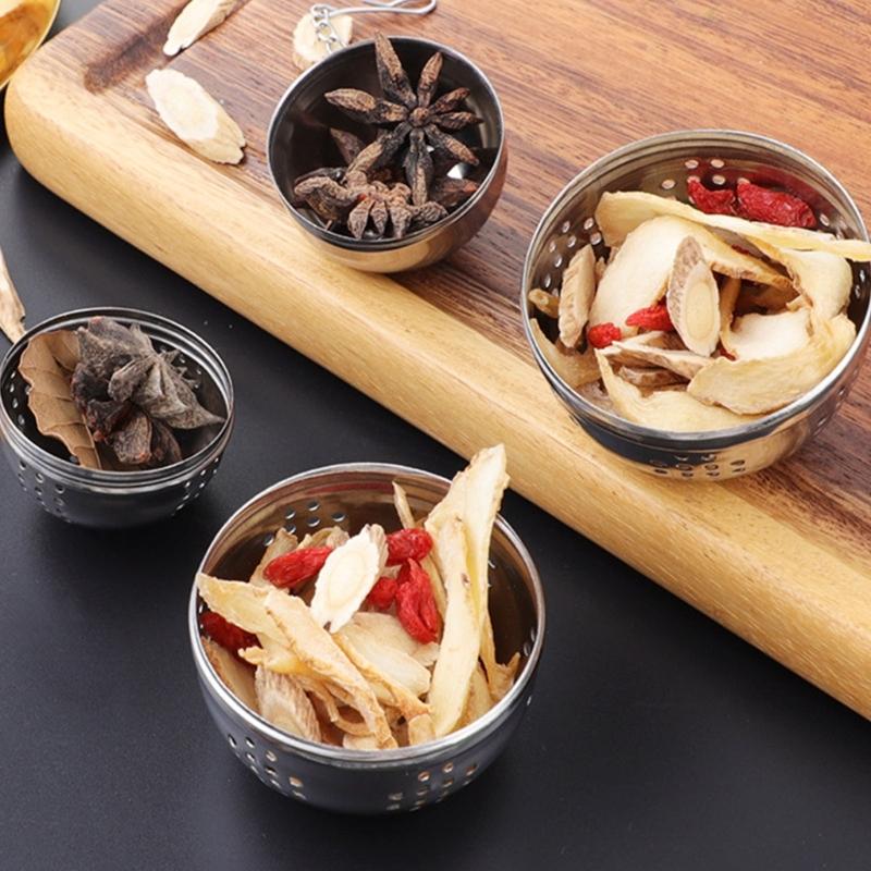 Stainless Steels Teas Infuser with Rope Chain Teapot Teas Filter Teas Leaves Spices Ball Strainer Loose Leaves Spices Strainer