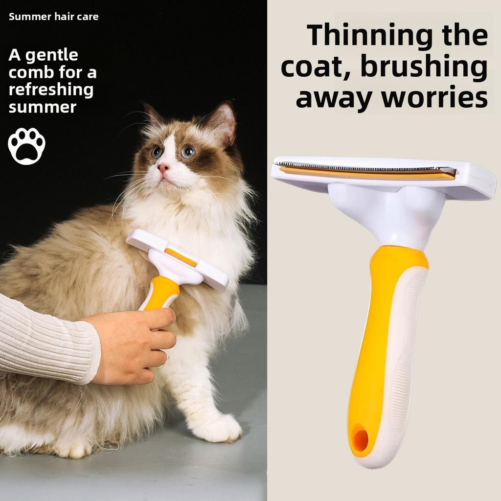 Pet Hair Removal Brush for Dogs and Cats - One-Click Hair Removal and Floating Hair Removal for Pet Brushes - Pet Hair Care Products
