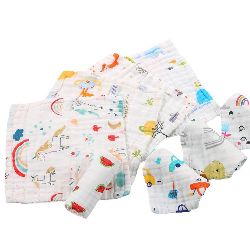 Six-Layer Pure Cotton Baby Towel Set: Class A Handkerchiefs, Bibs, Small Towels, Summer Quilt