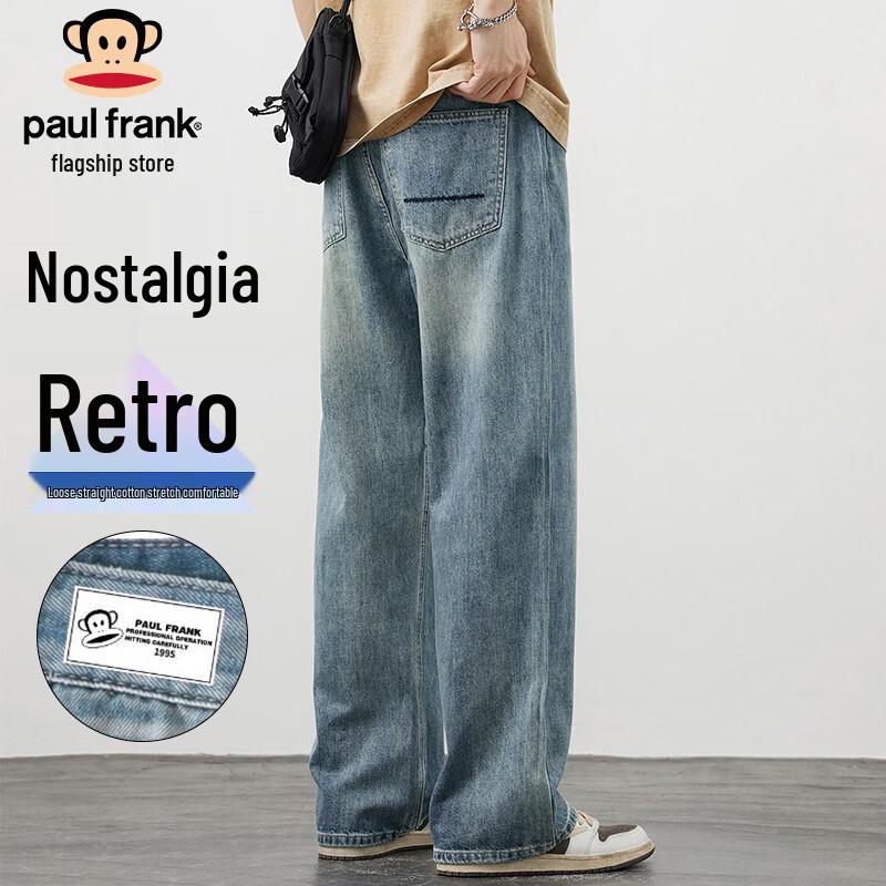 Paul Frank Men s Washed Straight-Leg Jeans 34