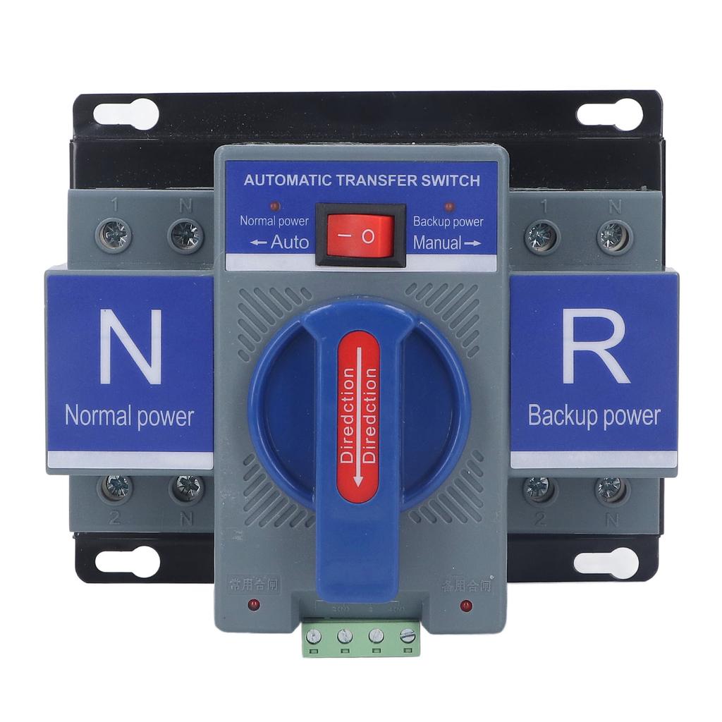 Double Power Automatic Transfer Switch 2P CB Type Mini Changeover AC230V for Household PV 63A