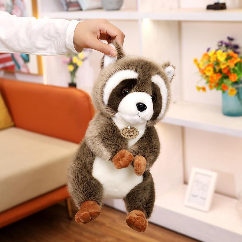 Cute simulation cute raccoon doll plush toy red panda doll children soothing rag doll birthday gift