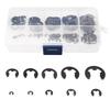 120 Pcs E-Shape Snap Rings M1.5-M10 Manganese Steel Snap Rings 10 Sizes E-Clip Retaining